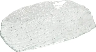 Produktbild von St Tropez Servierplatte Glas rechteckig 25,5x17cm Struktur Kuchen-Teller Platte