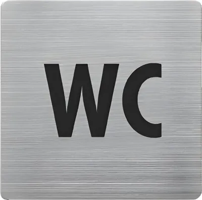 Image de Alco Al-450-5 Pictogramme Acier inoxydable 90X90X1Mm - WC -