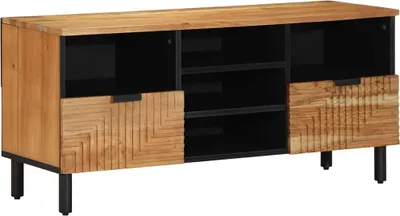 Produktbild von TV-Schränk mit Regal Braun 100 x 33,5 x 46 cm Massivholz Mango