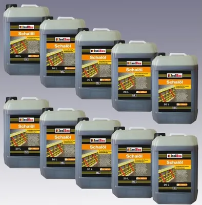 Produktbild von Isolbau Schalöl Professional - 10x 20 Liter Trennmittel für Formen & Schalungen - Beton-Trennmittel, begrenzt die Haftung von Beton, Mörtel & Kleber