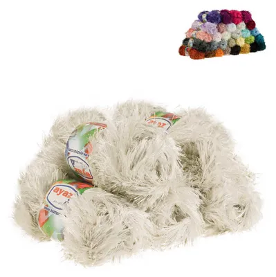 5 x 100g Strickgarn Yumos beige