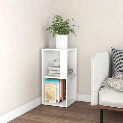 Produktbild von Rohový regál bílý 33x33x67 cm odvozený dřevěný výrobek