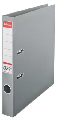 Image de ESSELTE Classeur A4 5cm gris Classeur plastiqueHebelmechnik Fentes
