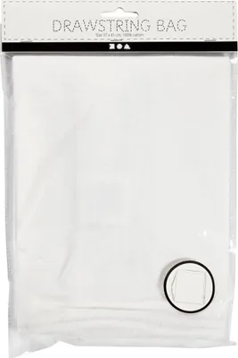Immagine prodotto di Borsa con chiusura a coulisse Creotime 37x41cm bianco