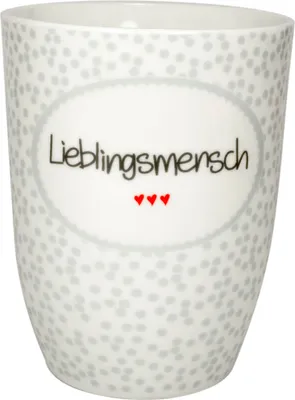 Produktbild von Tasse mit Henkel "Lieblingsmensch" grau