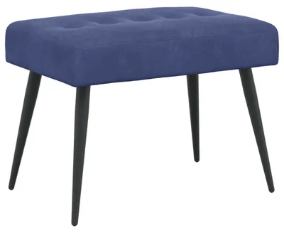 Produktbild von vidaXL Bank mit Knopfheftung Polizeiblau 60 x 40 x 45 cm Samt