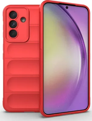 Produktbild von Mobigear Bumpy  Samsung Galaxy A56 Hülle Flexibles TPU Backcover - Rot