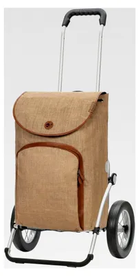 Produktbild von Einkaufstrolley - Royal Shopper Reik beige 50 L geräumig, Leder, Aluminium, klappbar, leichtgängig