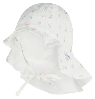 Produktbild von Sterntaler Kinder Sonnenhut Kirschen Design mit Nackenschutz und Bindeband