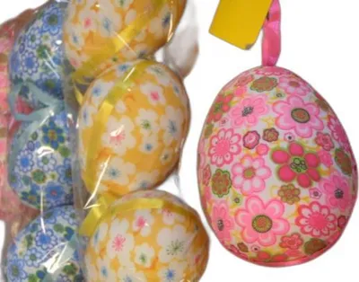 Produktbild von Stoffeier 9 cm, 3 Stück im Beutel