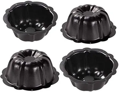 Produktbild von Omgoods – Mini-Gugelhupf-Backformen-Set, 4 Stück – Antihaftbeschichtung und hitzebeständig