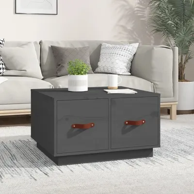 Produktbild von The Living Store Couchtisch Grau 60x53x35 cm Massivholz Kiefer