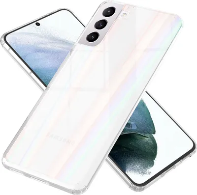 Immagine prodotto di NALIA custodia in vetro temperato per Samsung Galaxy S21, copertura trasparente della custodia arcobaleno
