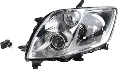 Zdjęcie produktu dla Reflektory przednie pasujące do samochodu Toyota Auris, produkcja od marca 2007 do lutego 2010, lewe, z żarówkami H11 i HB3, z silnikiem sterującym