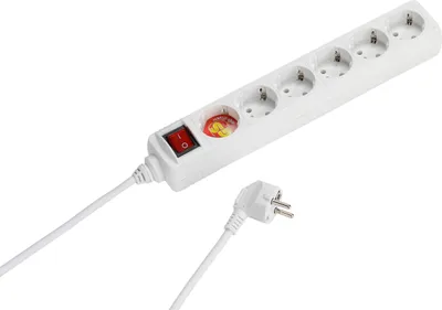 Obrázek produktu pro ViVanco™VVELSTR6SCHSWWP, 1,4 m, Vnitřní, Typ F, Typ F, Zahnutý, 1,5 mm²