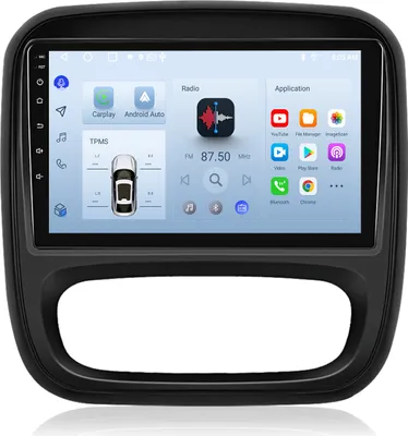 Produktbild von Radio samochodowe Android 6+128GB do Renault Trafic 3 2015-2019 2Din Radio Carplay Navi GPS WiFi DAB+ RDS