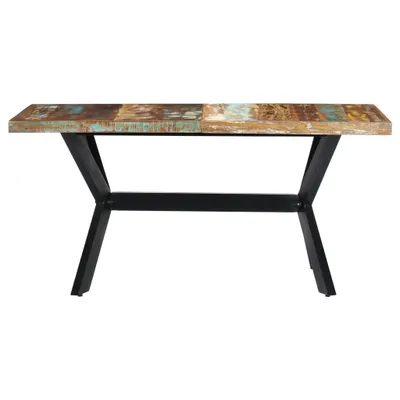 Immagine prodotto di vidaXL Tavolo da pranzo 160x80x75 cm in legno massello antico
