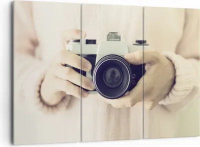 Produktbild von Bild auf Leinwand - Leinwandbild - 3 Teile - Die Kamera Retro Fotografie - 165x110cm - Wand Bild - Wanddeko - Wandbilder - Leinwanddruck - Bilder - Wanddekoration - Leinwand bilder - CE165x110-4930