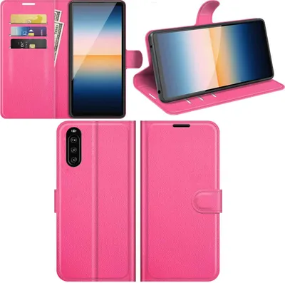 Produktbild von Für Sony Xperia 10 III 3. Gen Handy Tasche Pink Etuis Kunst-Leder Cover Hülle