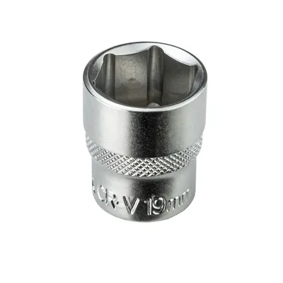 Produktbild von Stecknuss Sechskant 19mm 6 Kant 3/8" kurz (CR-V)