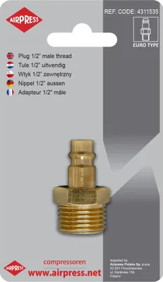 Productafbeelding van Snelkoppeling met buitendraad 1/2'' - AP 4311535