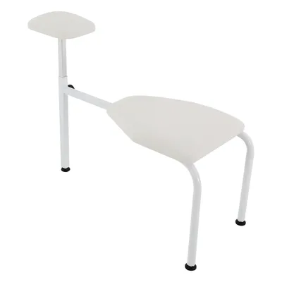 Image de Tabouret de pédicure réglable avec repose-pieds Blanc pour spa salon de beauté studio de manucure
