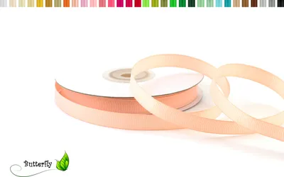 Produktbild von 25m Rolle Ripsband 10mm, Farbauswahl:apricot 714