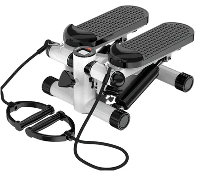 Image de Steppeur hydraulique compact - Mini stepper - Écran LCD, appareil de torsion abdominale, vélo d'appartement pour le cardio, l'entraînement des jambes et du corps entier - Noir