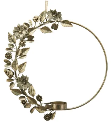 Image de Bougeoir Anneau Décoratif Couronne brun 29x4,5x31 cm