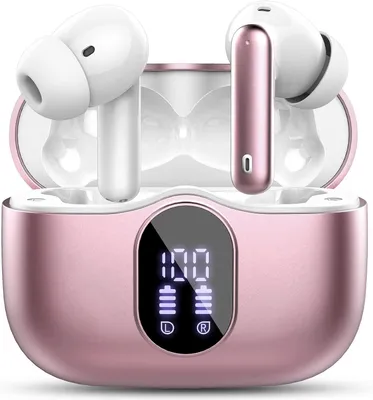 Produktbild von Kabellos Bluetooth 5.3 Sport In Ear Kopfhörer mit 4 Mikrofon, 40 std Spielzeit, LED-Anzeige, ENC Lärmreduzierung, HiFi Stereo für Arbeit und Studium