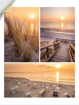 Produktbild von ARTland Wandbild, selbstklebend Träume vom Meer: Kampen auf Sylt Größe: 90x120 cm