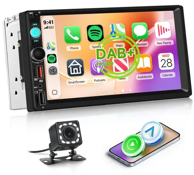 Productafbeelding van Autoradio 2 Din 7 Inch Touchscreen - Draadloze Carplay Android Auto - Bluetooth USB AUX