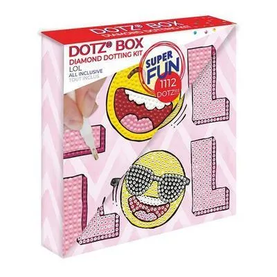 Produktbild von DOTZ® Box Original Diamond Painting "LOL" 15 x 15 cm ab 8 Jahren