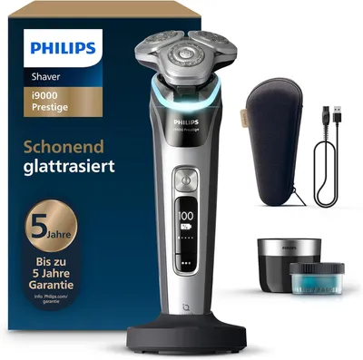 Zdjęcie produktu dla Philips XP9205/30, Golarka rotacyjna, Srebrny, SkinIQ, GroomTribe, Android, iOS, Bateria