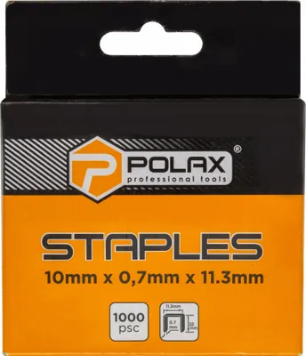 Zdjęcie produktu dla Zszywki tapicerskie typ A/53 (1000szt) 10х0.7х11.3mm Polax