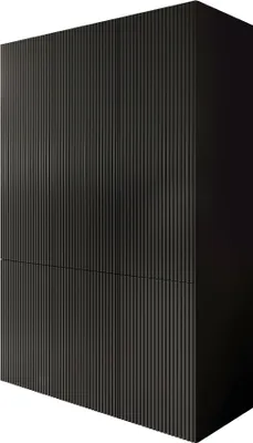 Produktbild von MIRJAN24 Kleiderschrank Pafos 90 2D + 45 1D, Drehtürenschrank mit 6-Türen, Griffloses Öffnungssystem push to open (Farbe: Schwarz)