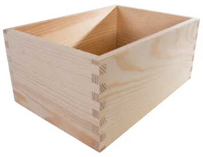Holz-Aufbewahrungsbox, 24,5x17x11 cm, unbehandelt, offen