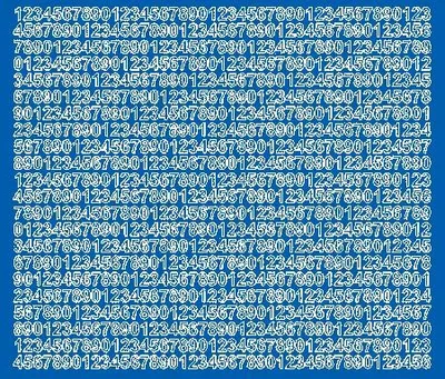 Immagine prodotto di Adesivi numerati autoadesivi, 7 mm, blu, lucidi