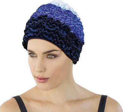 Produktbild von Fashy Fabric Badekappe Blau  Blau One Size