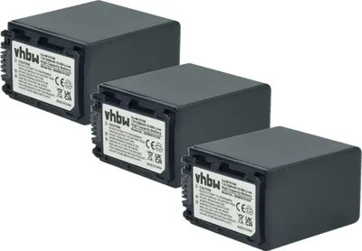 Produktbild von vhbw 3x Akku kompatibel mit Sony DEV-50V, DCR-SX83E, DCR-SX85, DCR-SX85ES, DCR-SX85E Videokamera Camcorder (2200 mAh, 7,2 V, Li-Ion) + Infochip