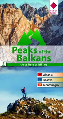 Obrázek produktu pro Vrcholy Balkánu 1: 60 000: přeshraniční turistika Albánie – Kosovo – Černá Hora