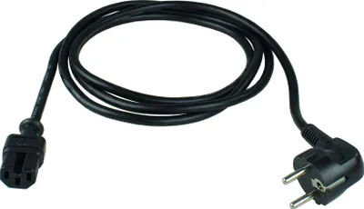 Image de as-Schwabe 70873 as-Schwabe Schutzkontakt/Geräte C13 Netzkabel Warmgeräte 2,0 m schwarz