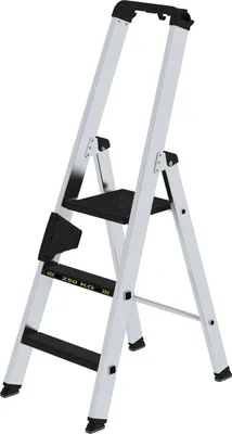 Produktbild von Günzburger Steigtechnik Stufen-Stehleiter 250 kg einseitig begehbar mit clip-step R13 3 Stufen - 042703