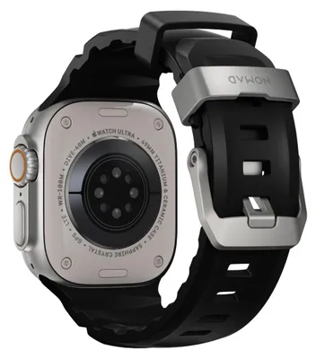 Image de Nomad Rocky Point Band Apple Watch (Ultra) 42 mm / 44 mm / 45 mm / 46 mm / 49 mm Noir carbone Connecteur Naturel
