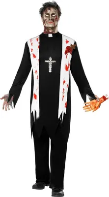 Produktbild von Zombie Priester Kostüm blutig, Größe:M