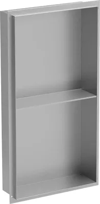 Produktbild von Mexen X-Wall-NR Einbauregal ohne Rahmen mit Ablage 60 x 30 cm, inox - 1911603010S