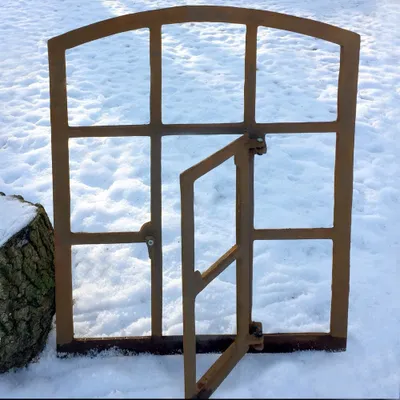 Produktbild von Stall Fenster Antik mit Klappe, Stallfenster zum Öffnen - Eisenfenster