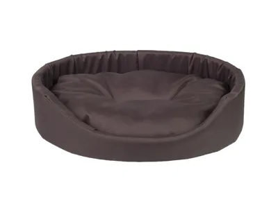 Image de Panier à chien ovale BASIK marron taille XS, S, M, L, XL, XXL, XXXL Taille : XXL - 86x76x17,5 cm