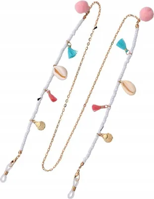 Produktbild von Brillenkette - Elegante Brillenkette - Modeaccessoire - Metall Perlen - BrillenketteLänge 75 cm