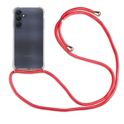 Produktbild von Handykette für Samsung Galaxy A25 Handyhülle mit Band Case Hülle mit Kordel Hand Rot